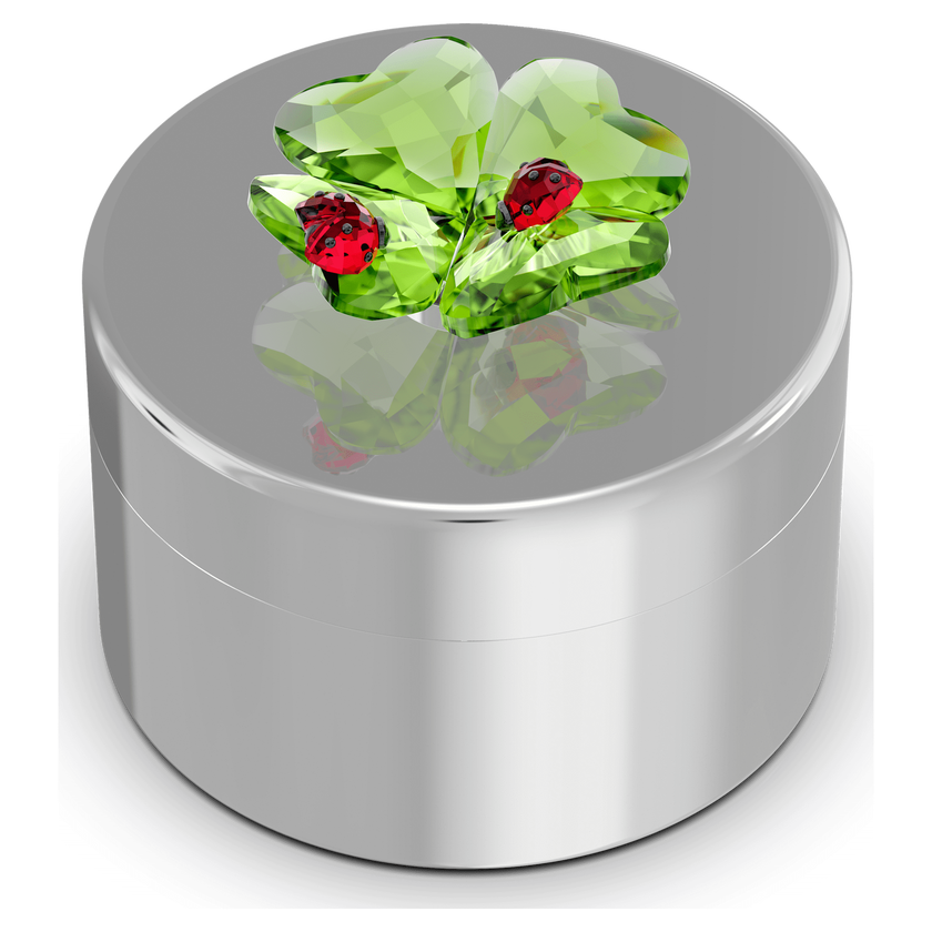 swarovski idyllia clover and ladybug decorative box
