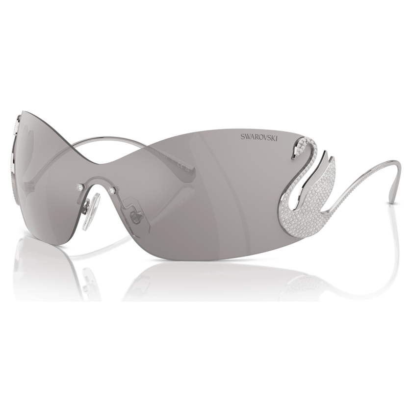 swarovski sunglasses  mask  swan  sk7020  silver tone