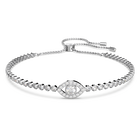 swarovski subtle bracelet evil eye white rhodium plated