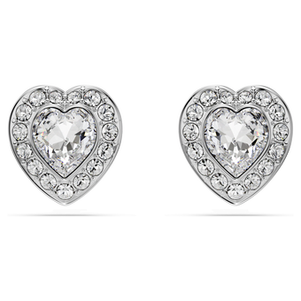ariana grande x swarovski stud earrings mixed cuts heart white rhodium plated