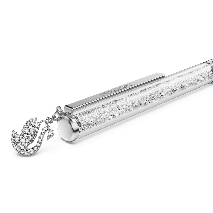 swarovski crystalline ballpoint pen  swan  chrome plated