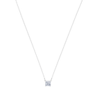 Attract Necklace, White, Rhodium plated