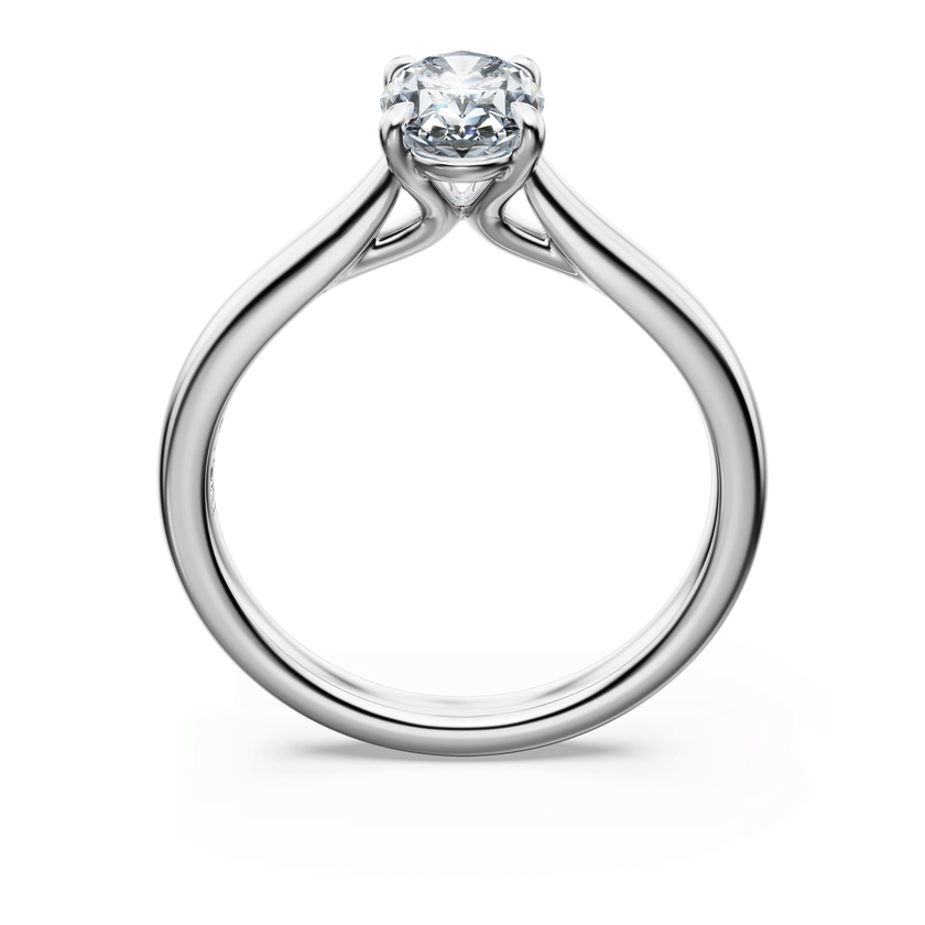 swarovski eternity solitaire ring  lab grown diamonds 1 ct tw  oval shape  18k white gold