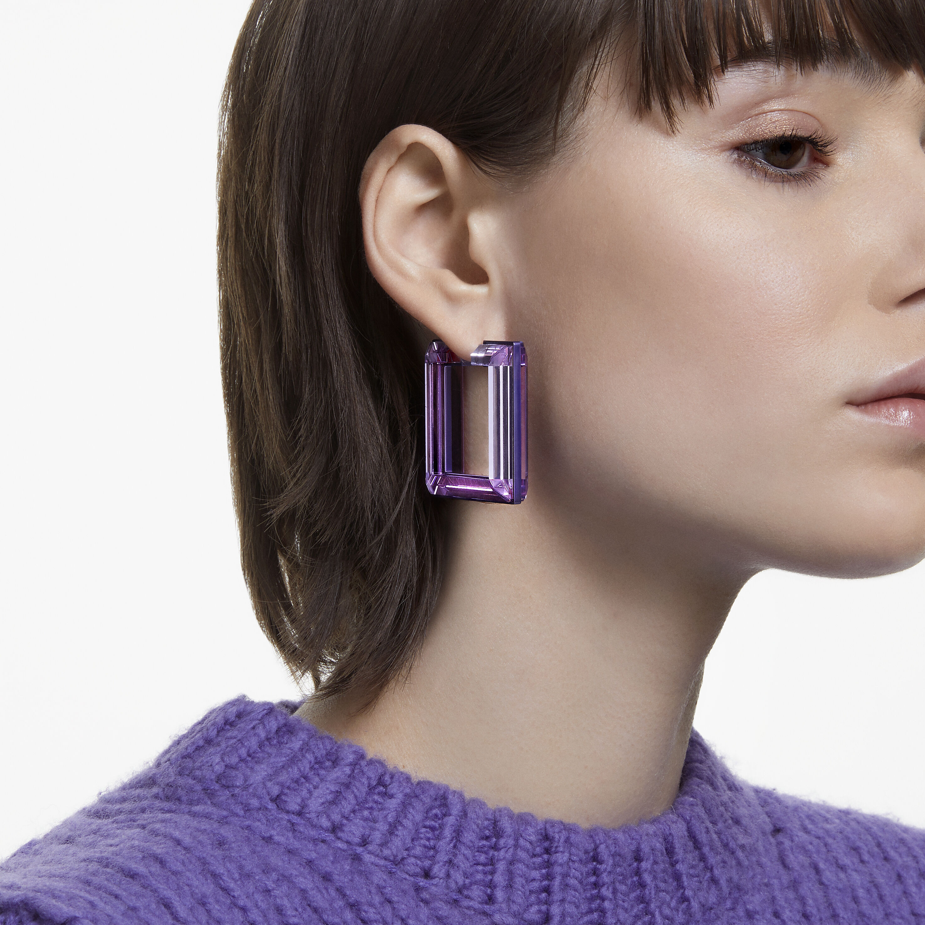 Lavender earrings swarovski outlet