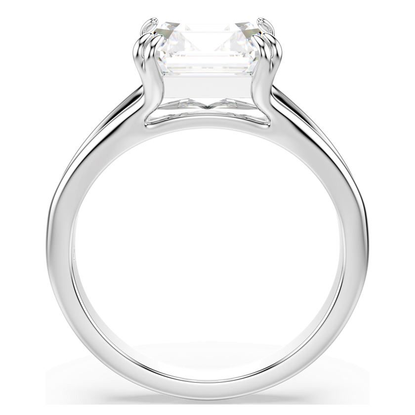 swarovski stilla ring  octagon cut  white  silver tone finish