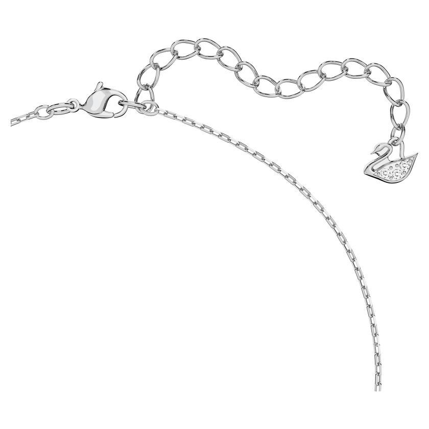swarovski una necklace  octagon cut  white  rhodium plated