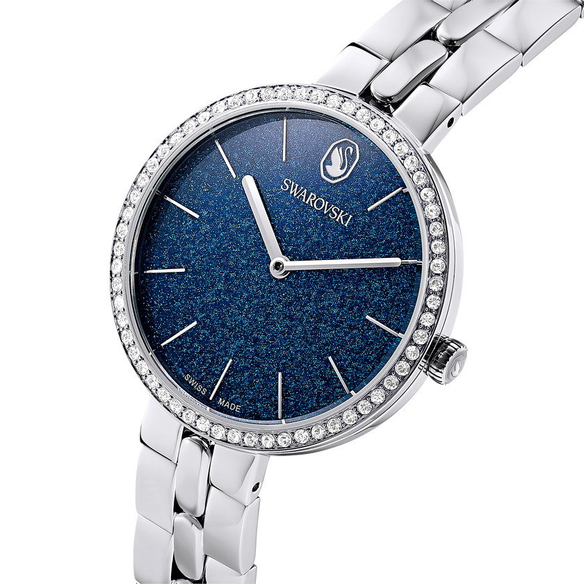 swarovski cosmopolitan watch  swiss made  metal bracelet  silver tone  stainless steel
