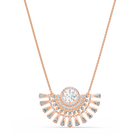 Swarovski Sparkling Dance Dial Up Necklace, Short, Grey, Rose-gold tone plated