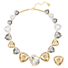 March Fox Necklace, Multi-colored, Gold-tone plated