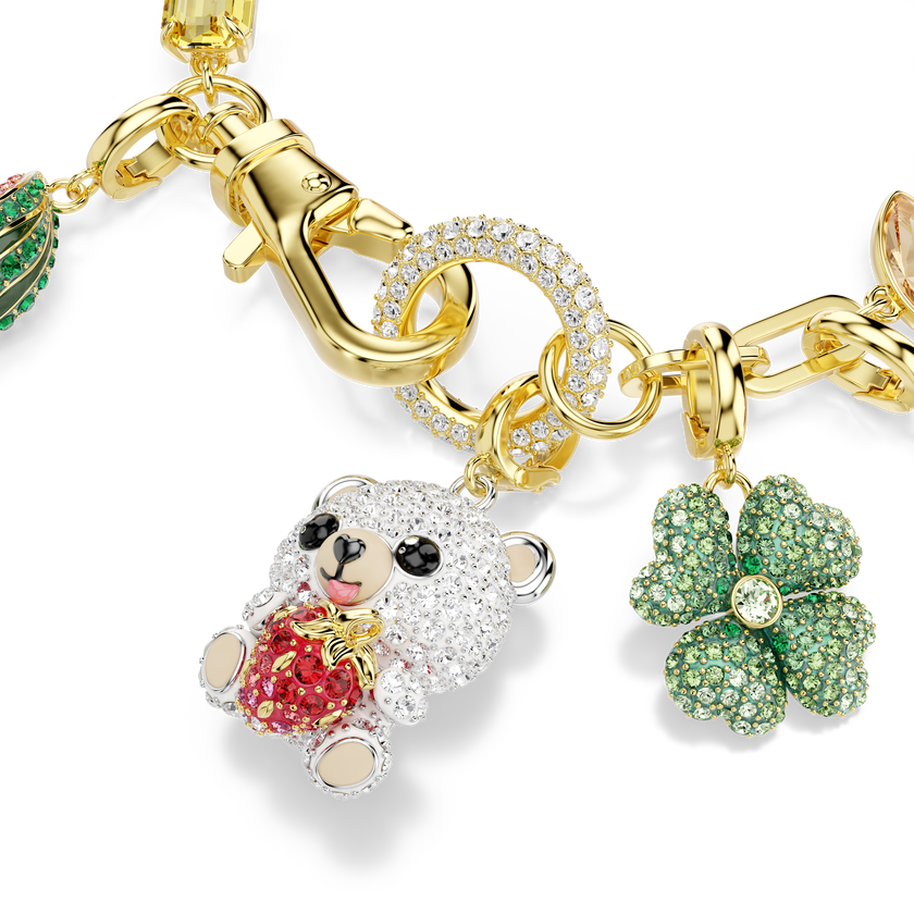 swarovski idyllia bracelet  mixed cuts  mixed motifs  multicolored  gold tone plated