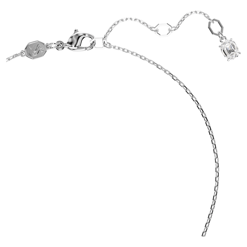 swarovski idyllia pendant  heart  white  rhodium plated