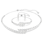 swarovski mesmera set  set  3   marquise cut  white  rhodium plated