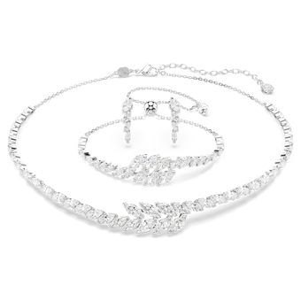 swarovski mesmera set  set  3   marquise cut  white  rhodium plated