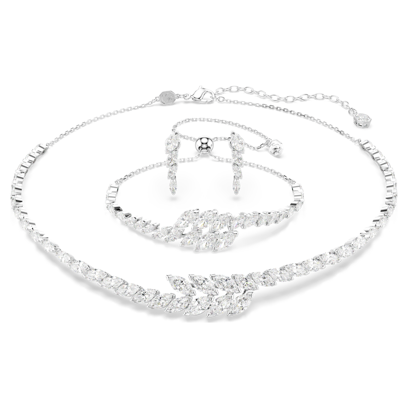 swarovski mesmera set  set  3   marquise cut  white  rhodium plated