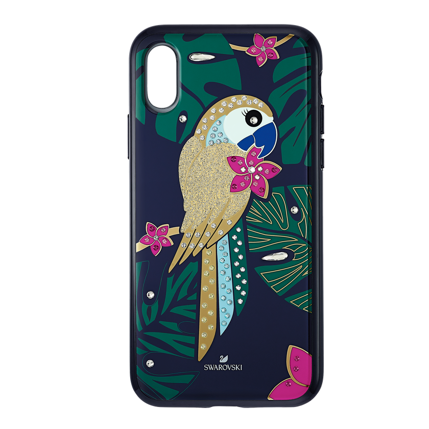 Tropical Parrot Smartphone Case with Bumper, iPhone® XS Max, Dark multi-colored