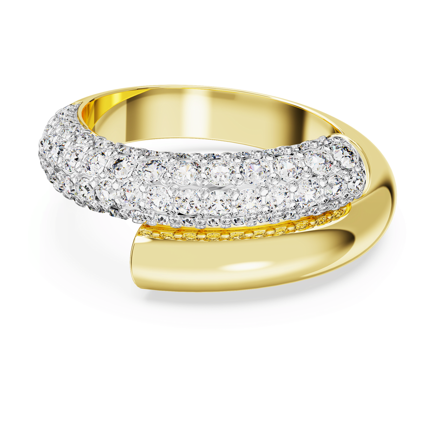 swarovski dextera cocktail ring  white  gold tone plated