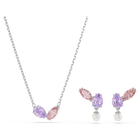 ariana grande x swarovski set  mixed cuts  multicolored  rhodium plated