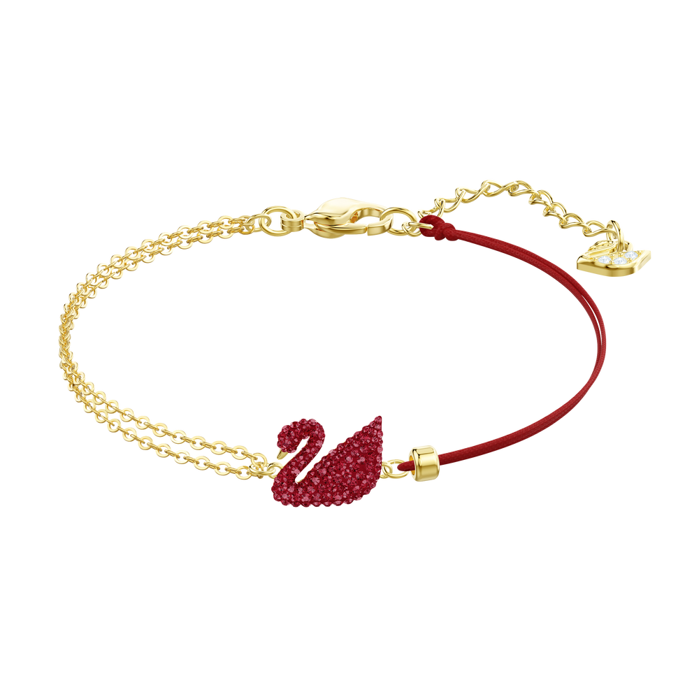 Iconic Swan Bracelet Red Gold Plating