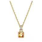 swarovski chroma pendant square cut yellow gold tone plated