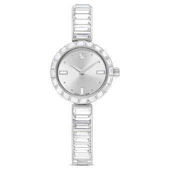 swarovski matrix bangle watch  swiss made  crystal bracelet  white  stainless steel