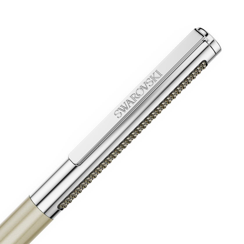 swarovski matrix tennis ballpoint pen  brown  gold tone plated