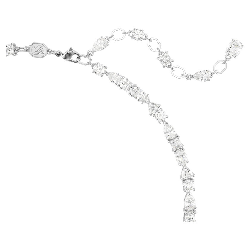 swarovski mesmera necklace  mixed cuts  white  rhodium plated