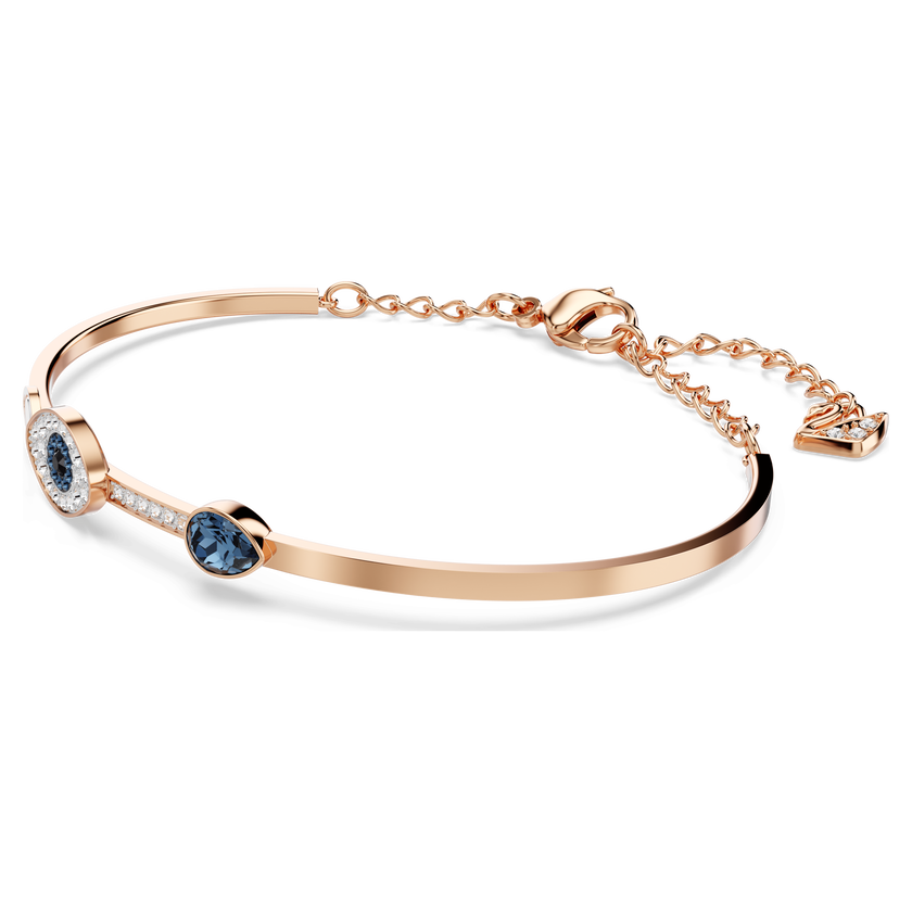 swarovski symbolica bangle  evil eye  blue  mixed metal finish