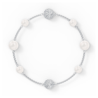 swarovski remix collection pearl strand magnetic closure white rhodium plated