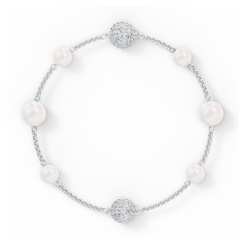 swarovski remix  collection pearl strand  white  rhodium plated
