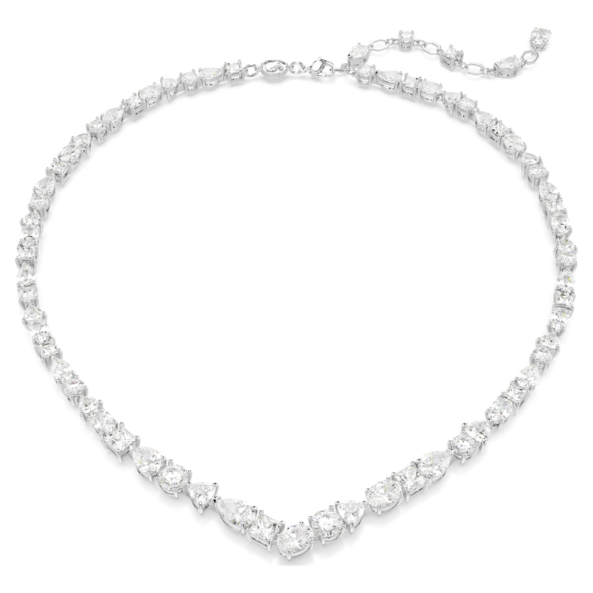 swarovski mesmera necklace  mixed cuts  white  rhodium plated