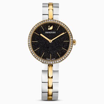 Cosmopolitan watch, Metal bracelet, Black, Gold-tone finish
