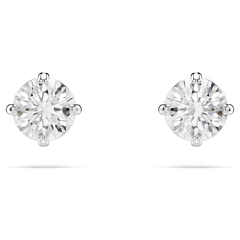 Buy Swarovski Stilla Attract stud earrings, Round cut, White