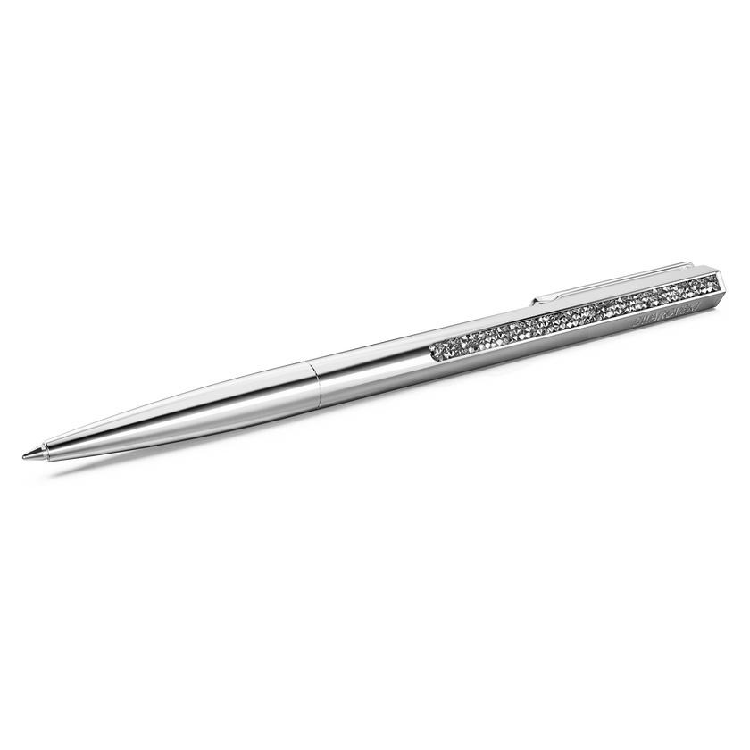 swarovski crystal shimmer ballpoint pen  silver tone  chrome plated