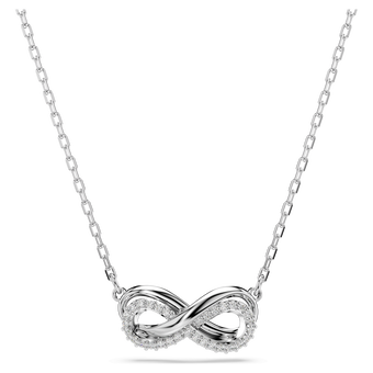 swarovski hyperbola pendant  pav   infinity  white  rhodium plated