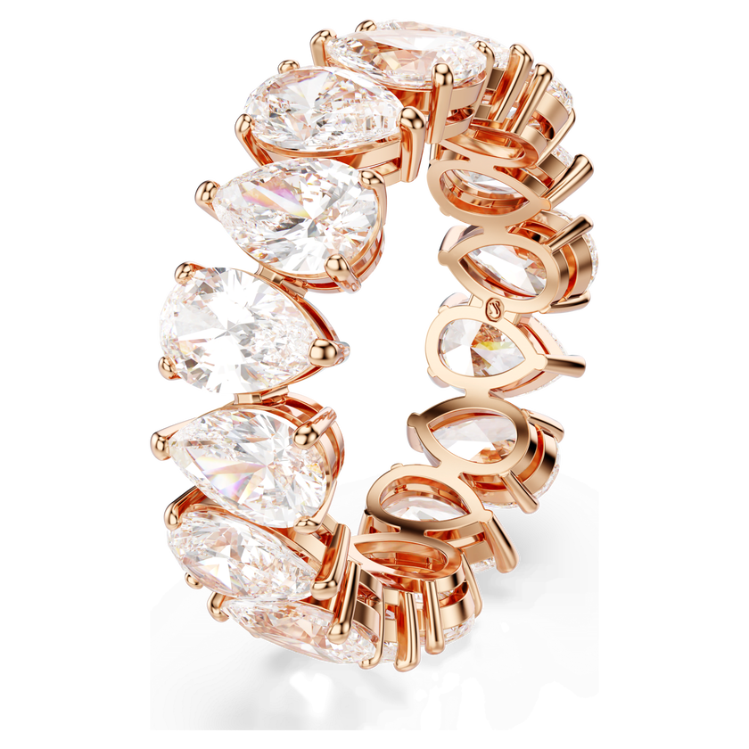 swarovski matrix vittore ring  pear cut  white  rose gold tone finish