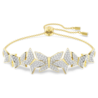 swarovski idyllia lilia bracelet  butterfly  white  gold tone plated