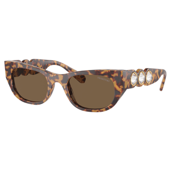 swarovski sunglasses  oval shape  sk6022  brown