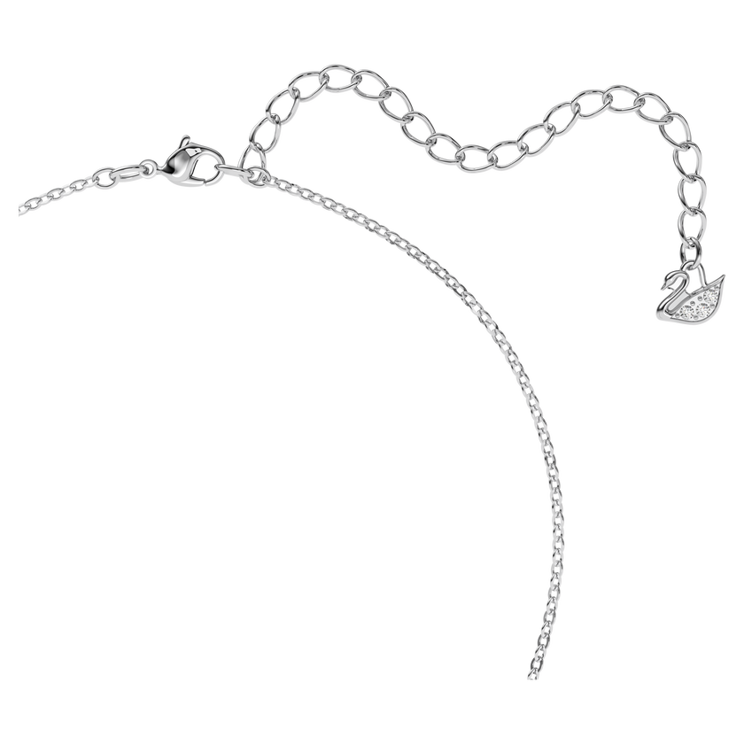 swarovski iconic swan pendant  black  rhodium plated