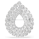 swarovski matrix brooch round cut white rhodium plated