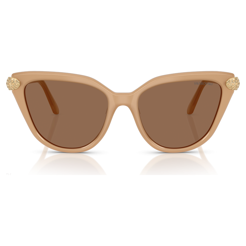 swarovski sunglasses  cat eye shape  beige