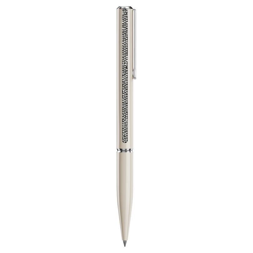 swarovski crystal shimmer glide ballpoint pen  beige  beige lacquered  chrome plated