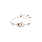 swarovski hollow bracelet white rose gold tone plated
