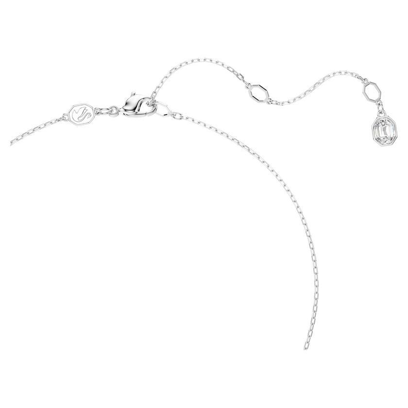 swarovski una angelic y pendant  round cut  white  rhodium plated