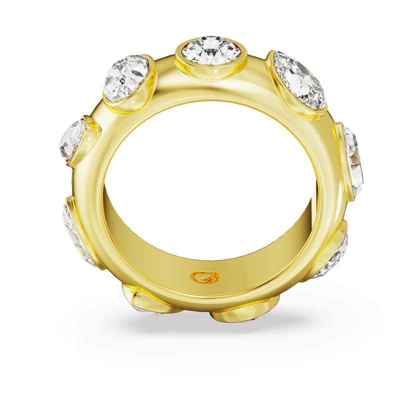 swarovski imber ring  mixed cuts  white  gold tone plated