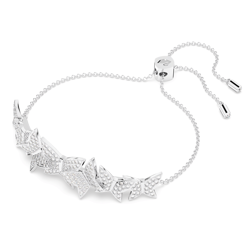 swarovski lilia bracelet  butterfly  white  rhodium plated