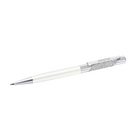 Eclipse Ballpoint Pen, White, Chrome Metal
