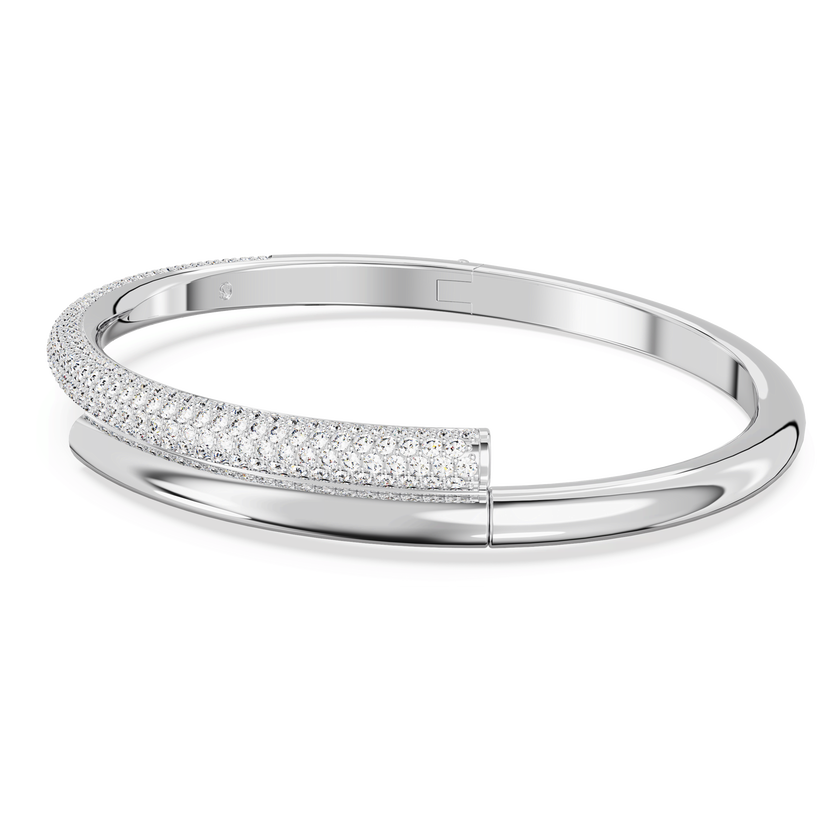 swarovski dextera bangle  white  rhodium plated