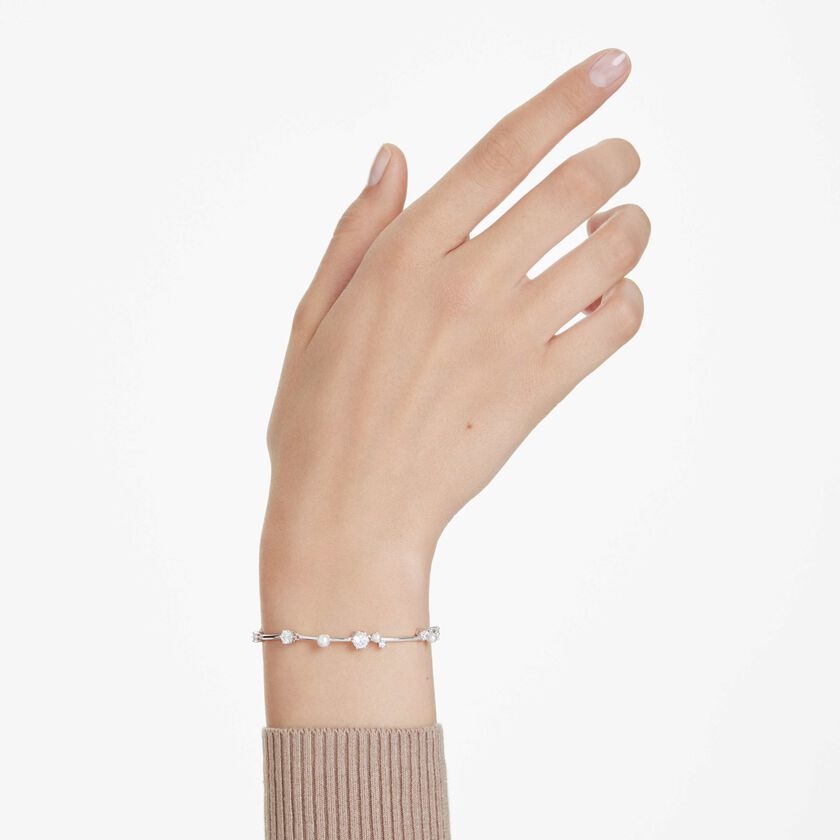 Buy Swarovski Constella Tennis bracelet, Crystal pearl, Round cuts