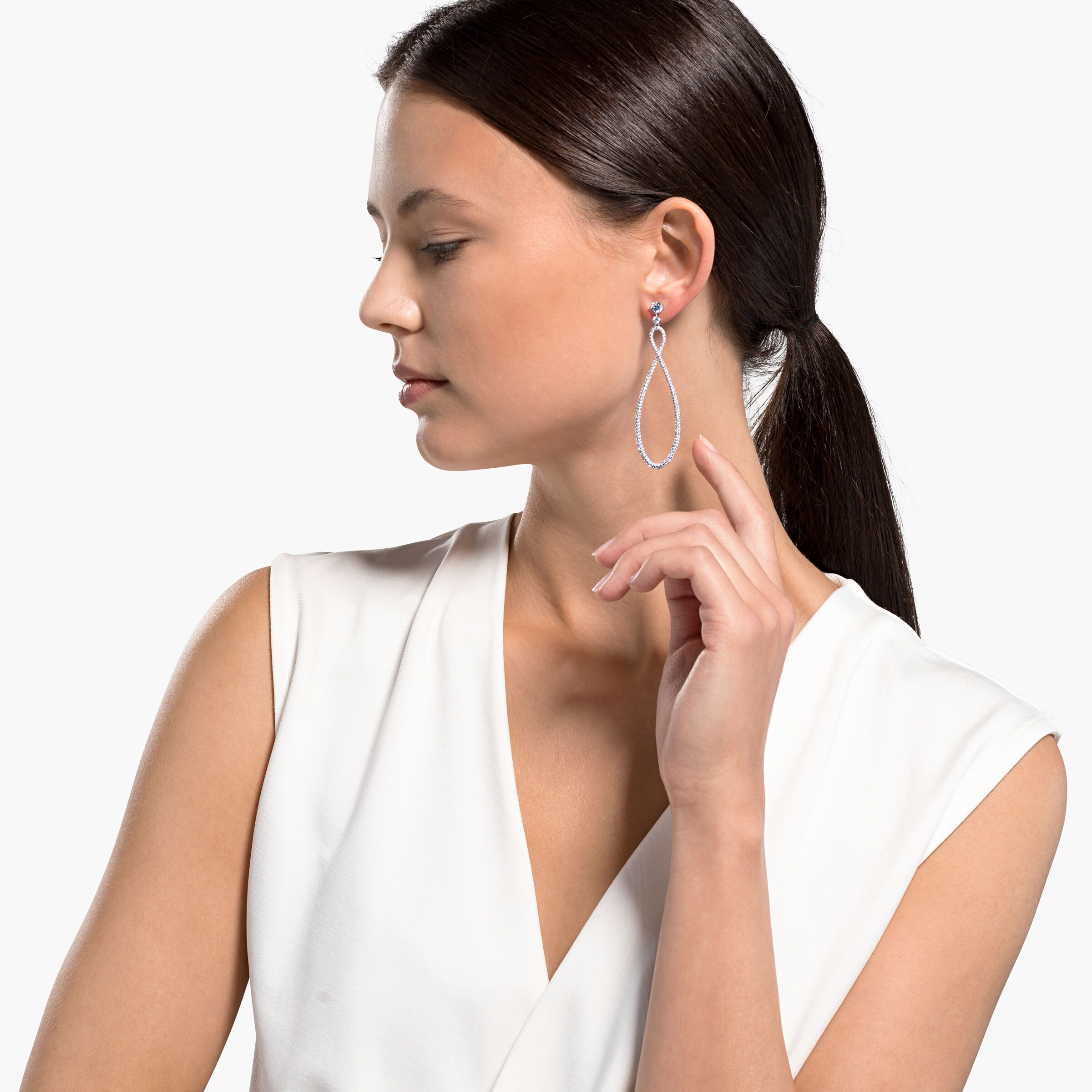Swarovski earrings best sale infinity