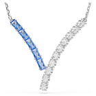 swarovski matrix pendant mixed cuts blue rhodium plated